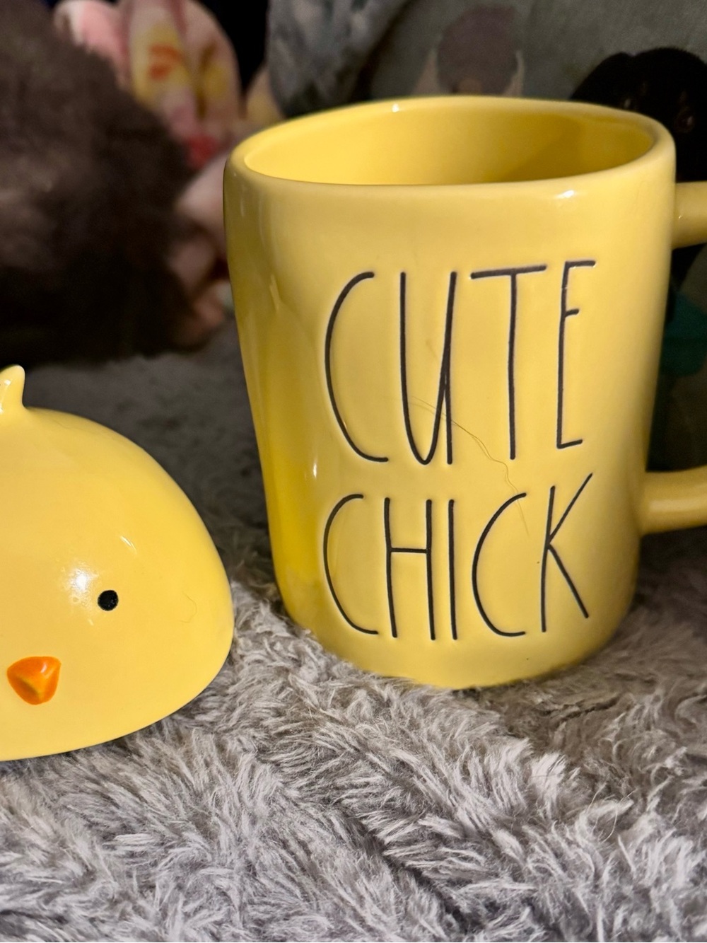 Rae Dunn Yellow "Cute Chick" Ceramic Mug